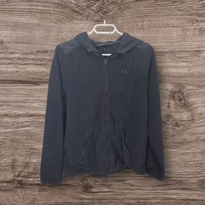 Under Armour Mens Black Full-Zip Hoodie size L
